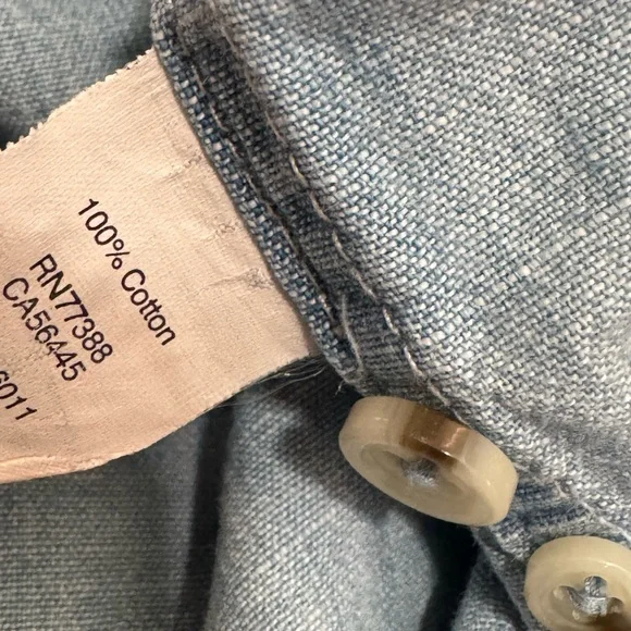 J.Crew Men’s Chambray Button-Down Shirt - Light Blue - Size M - Picture 7 of 8